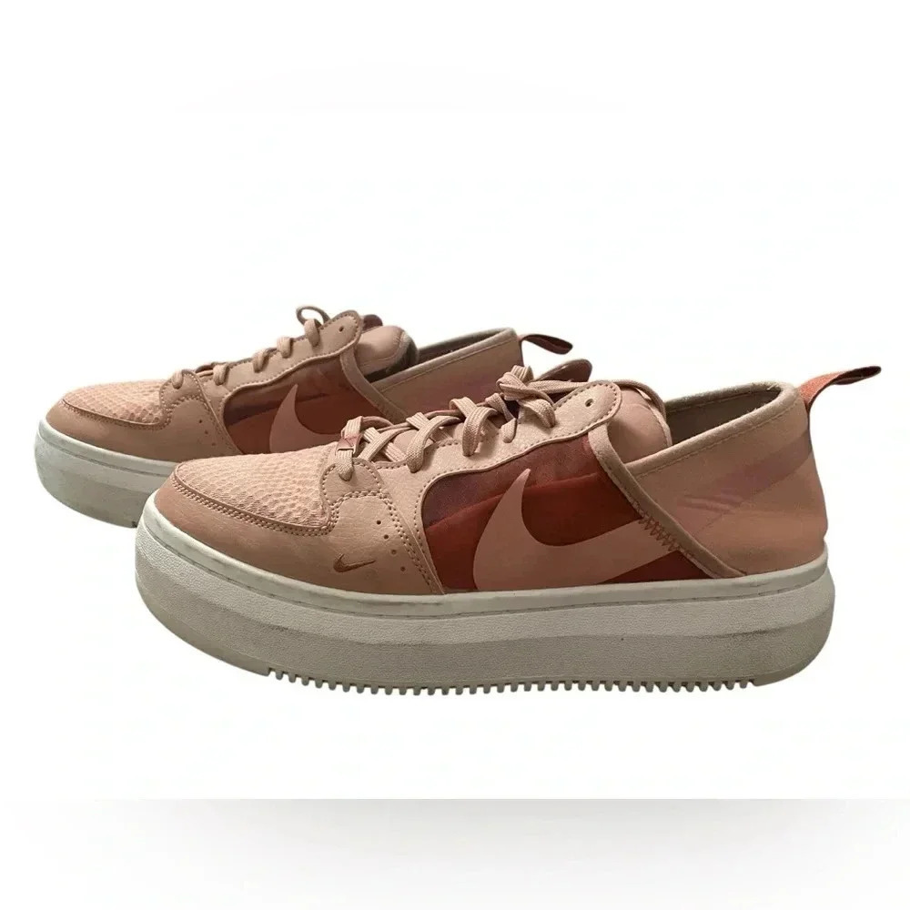 Nike Court Vision Alta Woman's Size 8 Rust Pink & White - Picture 2 of 4